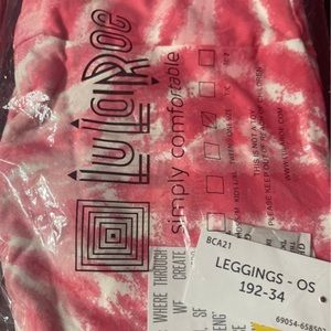 OS LuLaroe Leggings Breast Cancer Awareness Pink TIE Dye